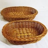 Buff Willow Oval Pet/Display Basket