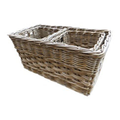 Rectangular Basket with divider at centre