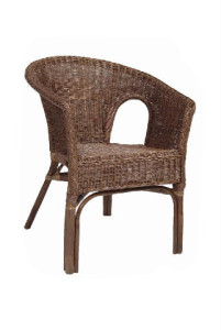 61  x 64 x 80 height Brown Rattan Adults Chair