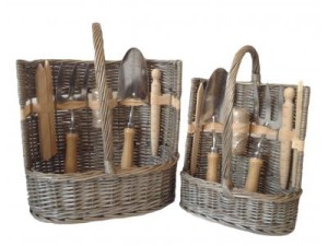 Antique Wash Deluxe Garden Tool Basket