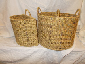 Set of 3 Seagrass Baskets Set of 3 round and half round seagrass baskets