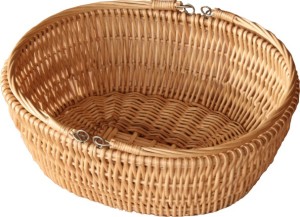 Shallow - 500 x 425 x 170mm Oval Swing Handle Market Basket