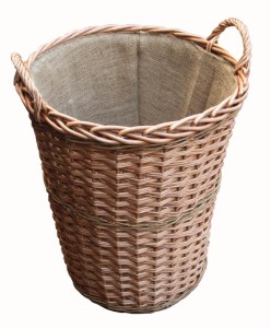 570 dia x 560mm (with handles 640mm) with hessian lining Somerset Log Basket Tall