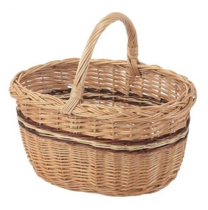 Two Stripe Oval Hand Basket