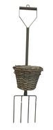 Large Wall Mounted Taupe Fork with Willow Planter