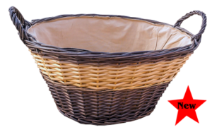 Two Tone Wash Basket with Lining