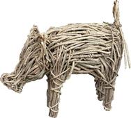 Free Standing Handcrafted Natural Vine Pig