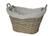 Oval Basket with Ear Handles and Liner