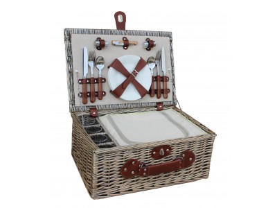 4 person chiller hamper basket- perfect for family spring picnics