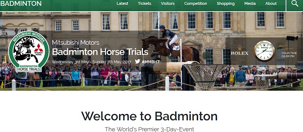 Jack Straws will again be showing our baskets at the Badminton Horse Trials.