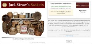 To mark Jack Straws Baskets inclusion at the Burghley Horse Trials we are offering 15% discount at the event. 