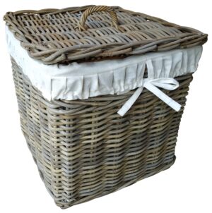 Square Lined Linen Basket