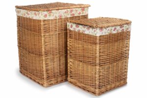 Square Laundry Basket with Garden Rose Lining