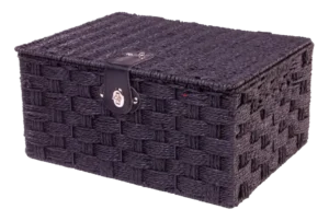 Black Paper Rope Hamper