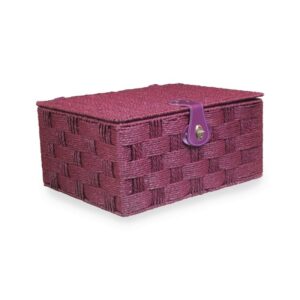 Burgundy Paper Rope Hamper